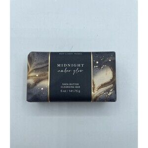Bath and Body Works MIDNIGHT AMBER GLOW Shea Butter Cleansing Bar, 5oz NEW